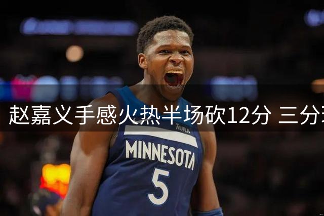 赵嘉义手感火热半场砍12分 三分球保持百分百命中率